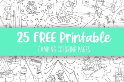 Printable Camping Coloring Pages Feature Image
