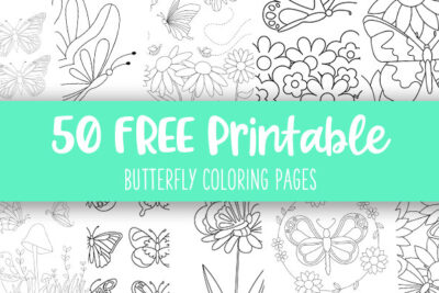 Printable Butterfly Coloring Pages Feature Image