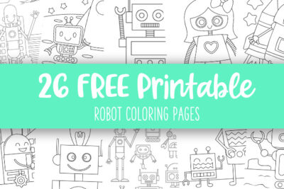 Printable Robot Coloring Pages Feature Image