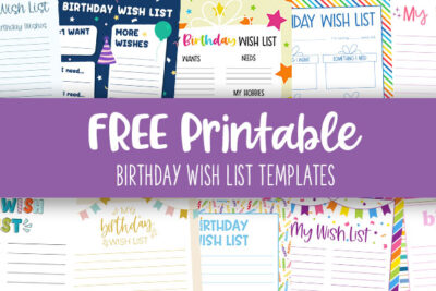 Printable Birthday Wish List Templates Feature Image