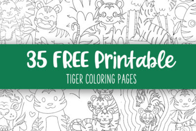 Printable Tiger Coloring Pages Feature Image