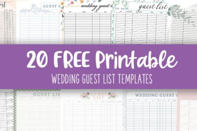 Printable Wedding Guest List Templates Feature Image