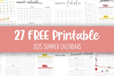 Printable 2025 Summer Calendars Feature Image