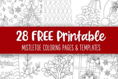 Printable Mistletoe Coloring Pages And Templates Feature Image