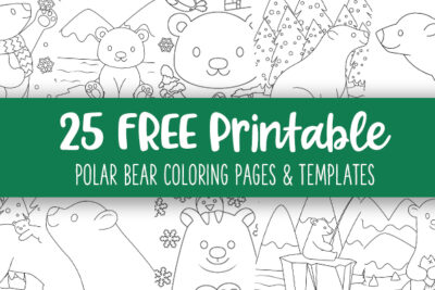 Printable Polar Bear Coloring Pages And Templates Feature Image