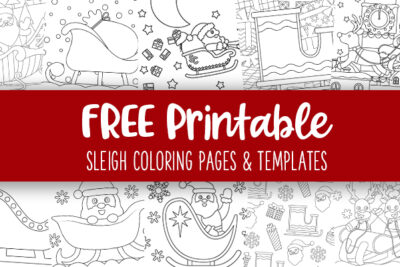 Printable Sleigh Coloring Pages And Templates Feature Image