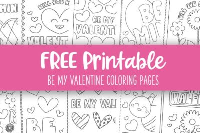 Printable Be My Valentine Coloring Pages Feature Image