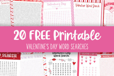 Printable Valentines Day Word Searches Feature Image