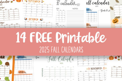 Printable 2025 Fall Calendars Feature Image