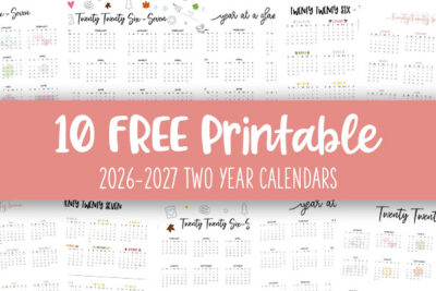 Printable 2026 2027 Two Year Calendars Feature Image