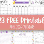 April 2026 Calendars - 123 FREE Printables