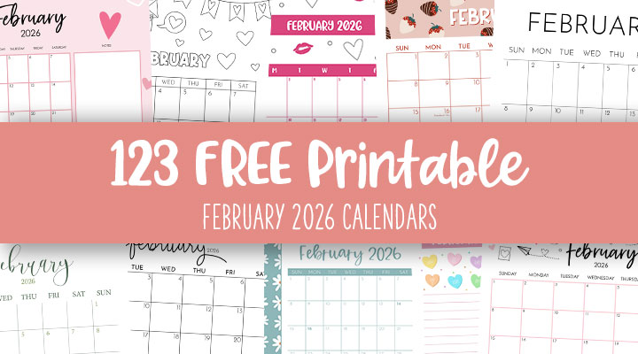 Printable February 2026 Calendars Feature Image