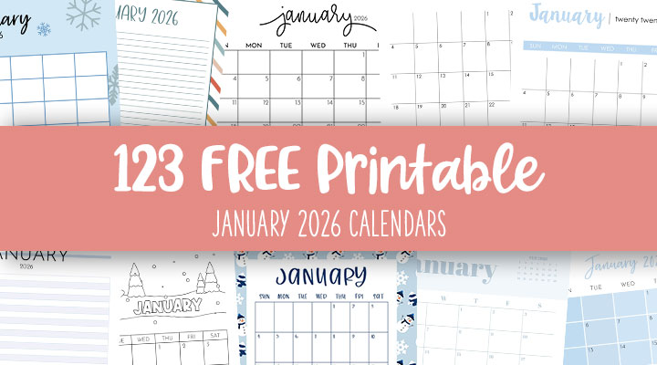 Printable January 2026 Calendars Feature Image