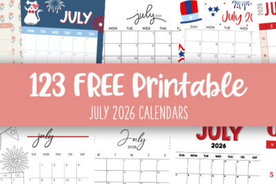 Printable July 2026 Calendars Feature Image
