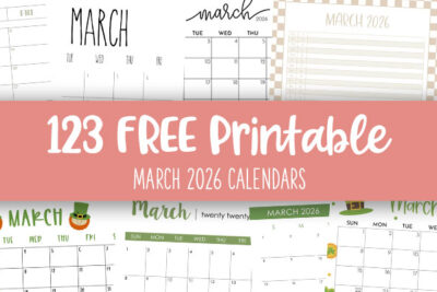Printable March 2026 Calendars Feature Image
