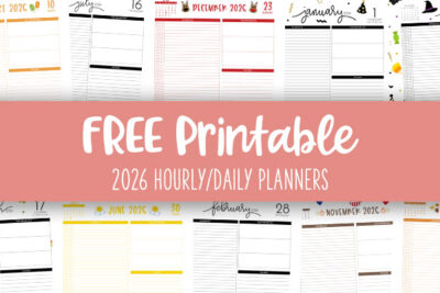 Printable Hourly Daily 2026 Planners Feature Image