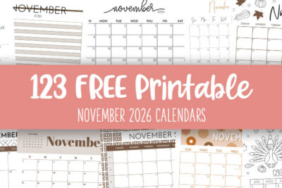 Printable November 2026 Calendars Feature Image