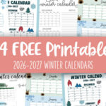 2026-2027 Winter Calendars - 14 FREE Cals