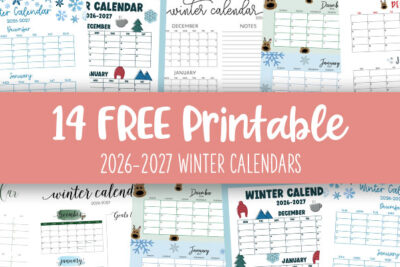 Printable 2026 2027 Winter Calendars Feature Image