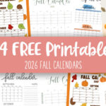 2026 Fall Calendars - 14 FREE Printables