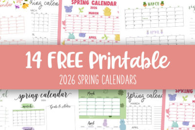 Printable 2026 Spring Calendars Feature Image