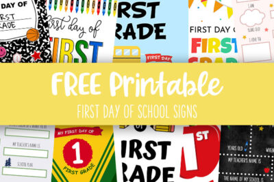 Printable First Day of School Signs Feature Image