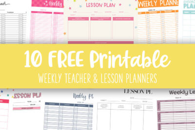 Printable Weekly Teacher and Lesson Planners Feature Image