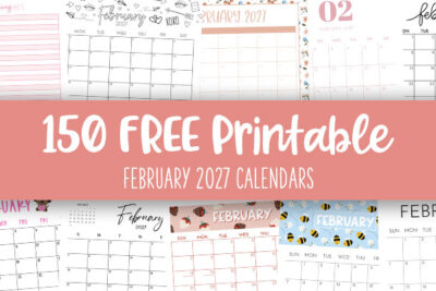 Printable February 2027 Calendars Feature Image