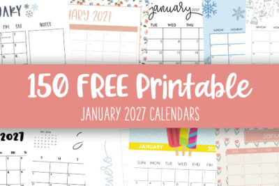 Printable January 2027 Calendars Feature Image