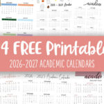 2026-2027 Academic Calendars - 24 FREE Pages