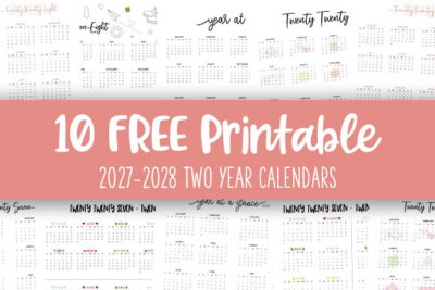Printable 2027 2028 Two Year Calendars Feature Image