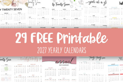 Printable 2027 Yearly Calendars Feature Image