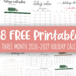 November December 2026 Calendars - 28 Printables