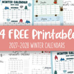 2027-2028 Winter Calendars - 14 FREE Cals
