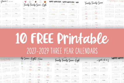 Printable 2027 2029 Three Year Calendars Feature Image