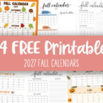 2027 Fall Calendars - 14 FREE Printables
