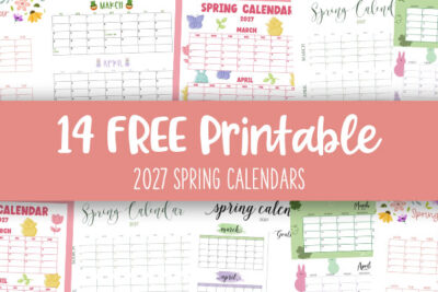 Printable 2027 Spring Calendars Feature Image