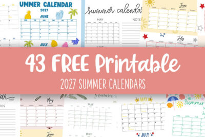 Printable 2027 Summer Calendars Feature Image