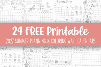 Printable 2027 Summer Planning And Coloring Wall Calendars Feature Image