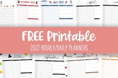 Printable Hourly Daily 2027 Planners Feature Image